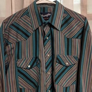 Wrangler Pearl Snap long sleeve 16 1/2  - 35